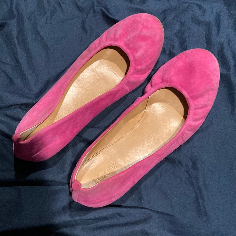 Pink Anya flats from J Crew